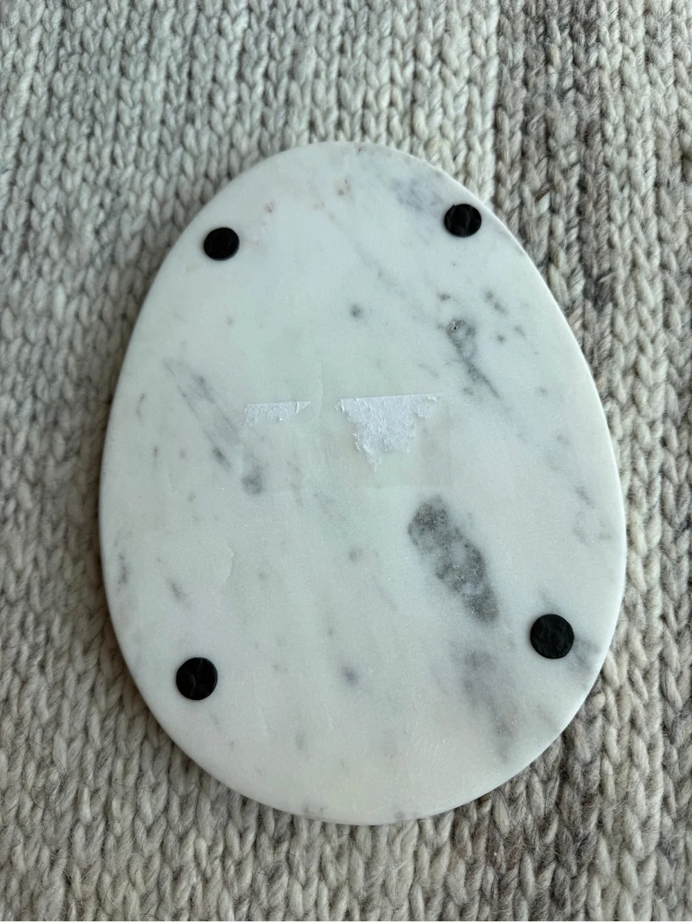 White Marble Oval Tray Coaster